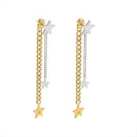 Tíotáiniam Cruach Earring, Cruach Tíotáiniam, Star, do bhean, dathanna measctha, 44mm,67mm, Díolta De réir Péire