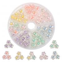 Akryl Bead, med Plastboks, Flower, du kan DIY, blandede farver, 99x15mm, Ca. 63pc'er/Box, Solgt af Box