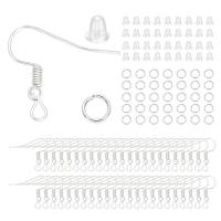 Zinc Alloy Ørering Finde Set, ørepropper & earpick, med Silicone, forgyldt, du kan DIY, flere farver til valg, nikkel, bly & cadmium fri, 300pc'er/Bag, Solgt af Bag