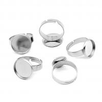 304 Stainless Steel Reuna Ring Base, tee-se-itse & erikokoisia valinnalle, alkuperäinen väri, 20PC/laukku, Myymät laukku