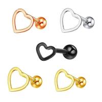 Gioielleria da Piercing orecchio in acciaio inox, 304 acciaio inox, Cuore, gioielli di moda & unisex & cavo, nessuno, 1.20x8mm, Venduto da PC