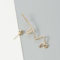 Lo zinco in lega Stud Earring, lega in zinco, placcato, gioielli di moda & per la donna, nessuno, 60x12mm, Venduto da coppia