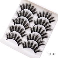 Fibre chimique Faux cils Set, styles différents pour le choix & pour femme, noire, 85x105x15mm, Vendu par fixé