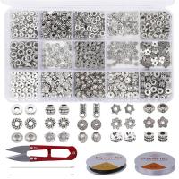 Zinklegierung Schmuck-Findung-Set, mit Kunststoff Kasten, antik silberfarben plattiert, DIY, frei von Nickel, Blei & Kadmium, 172x100x22mm, verkauft von Box