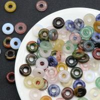 Mixed Edelsteen kralen, Natuurlijke Quartz, Donut, DIY & verschillende materialen voor de keuze, 15mm, Gat:Ca 5mm, 20pC's/Lot, Verkocht door Lot