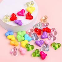 Acrylic Jewelry Beads Heart DIY mixed colors Sold By Bag