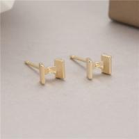 Brass Earring Post, cobre, Banhado a ouro 14K, DIY & Vario tipos a sua escolha & para mulher, Mais cores pare escolha, níquel, chumbo e cádmio livre, vendido por par