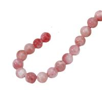 Gemstone Ékszer Gyöngyök, Festett Marble, Kerek, DIY & különböző méretű a választás, rózsaszín, Kb 50PC-k/Strand, Által értékesített Strand