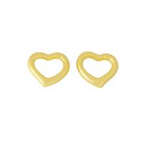 Zinklegering Linking Ring, Zinc Alloy, Hart, gold plated, DIY & hol, gouden, nikkel, lood en cadmium vrij, 12x11x2mm, 20pC's/Bag, Verkocht door Bag