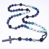 Muince Slabhra geansaí, Sodalite, le Apatites & Amazonite & Iarann ​​Rock, snasta, unisex, gorm, Fad Thart 26.77 Inse, Díolta De réir PC