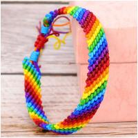 Poliéster Pulsera, Ajustable & unisexo, multicolor, 10mm, longitud aproximado 18-38 cm, Vendido por UD