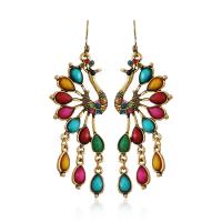 Rhinestone Earring Zinc Alloy with Resin fashion jewelry & for woman & with rhinestone nickel lead & cadmium free Sold By Pair