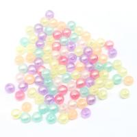 Resin Smycken Pärlor, Harts, Rund, DIY, blandade färger, 8mm, Ca 100PC/Bag, Säljs av Bag