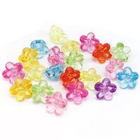 Resin Smycken Pärlor, Harts, Blomma, DIY, blandade färger, 10mm, Ca 50PC/Bag, Säljs av Bag