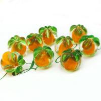 Handgjorda Lamppärlor, Lampwork, Orange, DIY, apelsin, 12mm, Säljs av PC