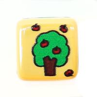 Acrylic Jewelry Beads Square printing DIY Approx Sold By Bag