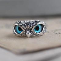 Resin fingerring, Zinc Alloy, med Resin, Owl, antik sølv farve forgyldt, forskellig størrelse for valg & for mennesket, nikkel, bly & cadmium fri, Solgt af PC