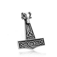 Titanium Steel Pendants Hammer of Thor polished DIY & for man & blacken original color Sold By PC