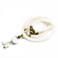 Gemstone Bracciali, Bianco Bodhi Root, with resina, multistrato & unisex, nessuno, 6x8mm, 108PC/filo, Venduto da filo