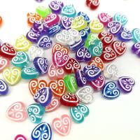 Perline acriliche Jewelry, acrilico, Cuore, DIY, colori misti, 12x12mm, Appross. 50PC/borsa, Venduto da borsa