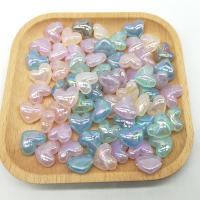 Miracle Acryl Kralen, Hart, DIY, gemengde kleuren, 18x8mm, Ca 10pC's/Bag, Verkocht door Bag