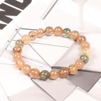 Quartz Bracelets Rutilated Quartz Round elastic & for woman mixed colors 9mm Length 7.1 Inch Sold By PC