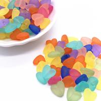 Frosted Acrylic Beads Heart DIY 12mm Approx Sold By Bag