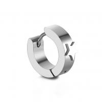 Huggie Orecchino ad anello, 316L acciaio inox, lucido, gioielli di moda & unisex, colore originale, 4x9mm, Venduto da PC