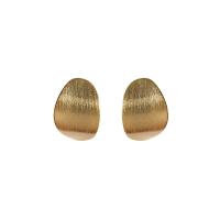 Brass Stud Earring real gold plated fashion jewelry & for woman golden nickel lead & cadmium free Sold By Pair