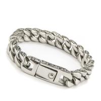 Titanium armbanden, Titanium Staal, mode sieraden & voor de mens, oorspronkelijke kleur, 195mm, Verkocht door PC