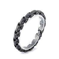 Titanium armbanden, Titanium Staal, mode sieraden & voor de mens, zwart, 210mm, Verkocht door PC