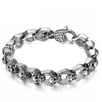 Titanium Staal Armband, mode sieraden & voor de mens, oorspronkelijke kleur, 225mm, Verkocht door PC