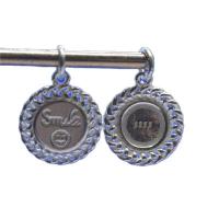 925 Sterling Silver κρεμαστό κόσμημα, Flat Γύρος, διαφορετικά σχέδια για την επιλογή, ασήμι, Sold Με PC