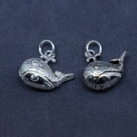 925 Sterling Silver hänge, Whale, DIY, fler färger för val, 18x15mm, Säljs av PC