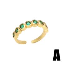 Anel de bronze pavimentar cúbico Circonia Micro, cobre, cromado de cor dourada, Vario tipos a sua escolha & micro pavimento em zircônia cúbica & para mulher, verde, níquel, chumbo e cádmio livre, 4mm, vendido por PC