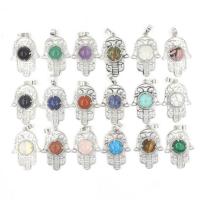 Gemstone Pendants Jewelry Zinc Alloy with Gemstone & Unisex nickel lead & cadmium free Sold By PC