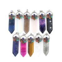 Gemstone Pendants Jewelry Zinc Alloy with Gemstone & Unisex nickel lead & cadmium free Sold By PC