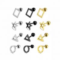 Stainless Steel Stud Øreringe, 316L Stainless Steel, hånd poleret, mode smykker & Unisex & forskellige stilarter for valg, flere farver til valg, 1.2mm, Solgt af PC