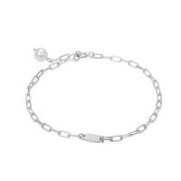 Sterling Silver Armband, 925 sterling silver, platinerade, mode smycken & för kvinna, vit, 200mm, Säljs av PC