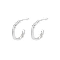 Sterling Silver Jewelry orecchino, 925 sterline d'argento, placcato, per la donna & smalto, nessuno, 16x15mm, Venduto da PC