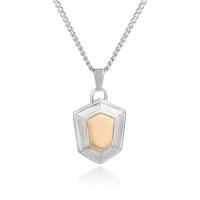 Titanium Steel Necklace Geometrical Pattern Vacuum Ion Plating for woman two different colored Length Approx 20.07 Inch Sold By PC