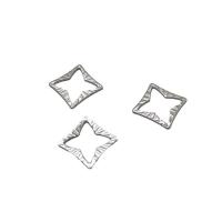 304 Edelstahl Kette Etikette, Quadrat, DIY & Maschine Polieren, originale Farbe, 10x10mm, verkauft von PC