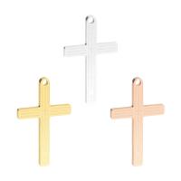 Roestvrij staal Cross Hangers, 304 roestvrij staal, Oversteken, uniseks, meer kleuren voor de keuze, 26x43mm, Ca 10pC's/Bag, Verkocht door Bag