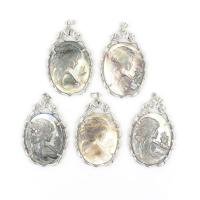 Bhlaosc Pendants, Shell, unisex, liath, 35x58mm, Díolta De réir PC