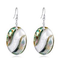 Schelp Drop Earring, Ovaal, voor vrouw, multi-gekleurde, 22x54mm, Verkocht door pair