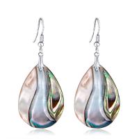 Schelp Drop Earring, Traan, voor vrouw, multi-gekleurde, 23x58mm, Verkocht door pair