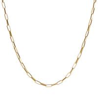 Collier d'acier titane, avec 1.97inch chaînes de rallonge, Plaqué or 18K, bijoux de mode & styles différents pour le choix & pour femme, doré, Longueur Environ 6.3 pouce, Environ 17.72 pouce, Vendu par PC