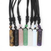 Natural Gemstone Necklace Nylon Cord with Gemstone & Unisex Length Approx 27.56 Inch Sold By PC