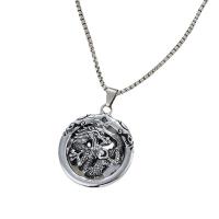 Chaîne en acier inoxydable Collier Sweater, avec Pendentif en alliage de zinc, bijoux de mode & styles différents pour le choix & pour homme, protéger l'environnement, sans nickel, plomb et cadmium, 41x35mm, Vendu par Environ 23.62 pouce brin