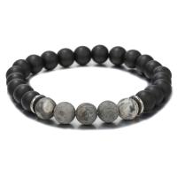 Gemstone Bracelets Round vintage & Unisex black Length 18.5-19.5 cm Sold By PC